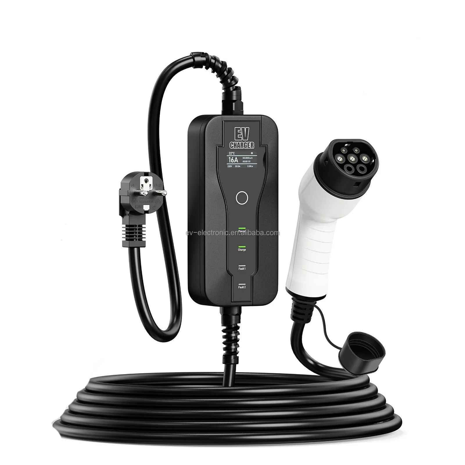 3.5kw Level 2 Portable Ev Charger 16 Amp Electric Car Charger GBT Plug Adapter J1772 Home Use EV Charging Station Type 2