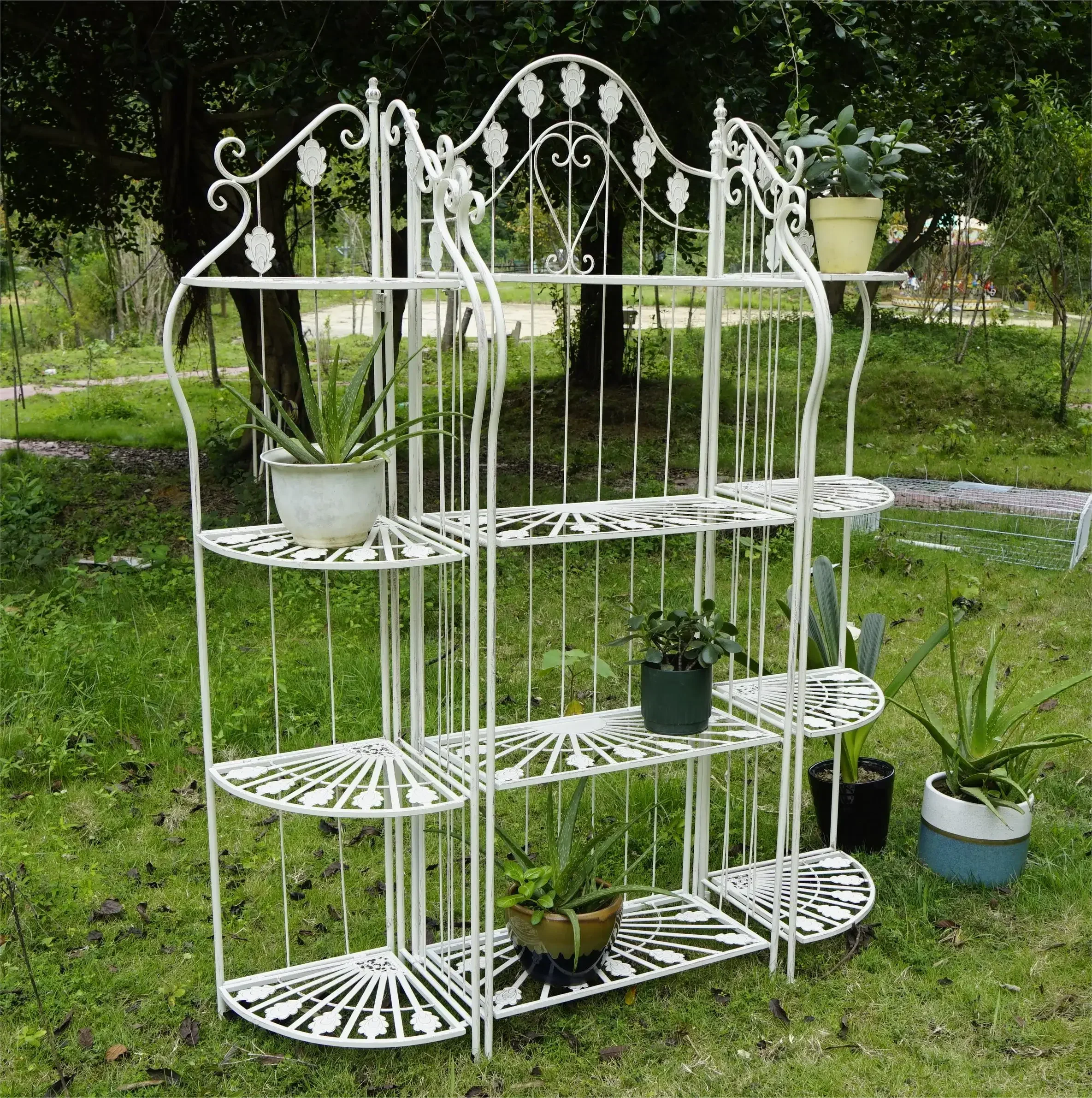 Iron Flower Rack Space Saving Reinforced Frame Easy to Use Long Lasting Sturdy Construction Reliable Performance High Quality