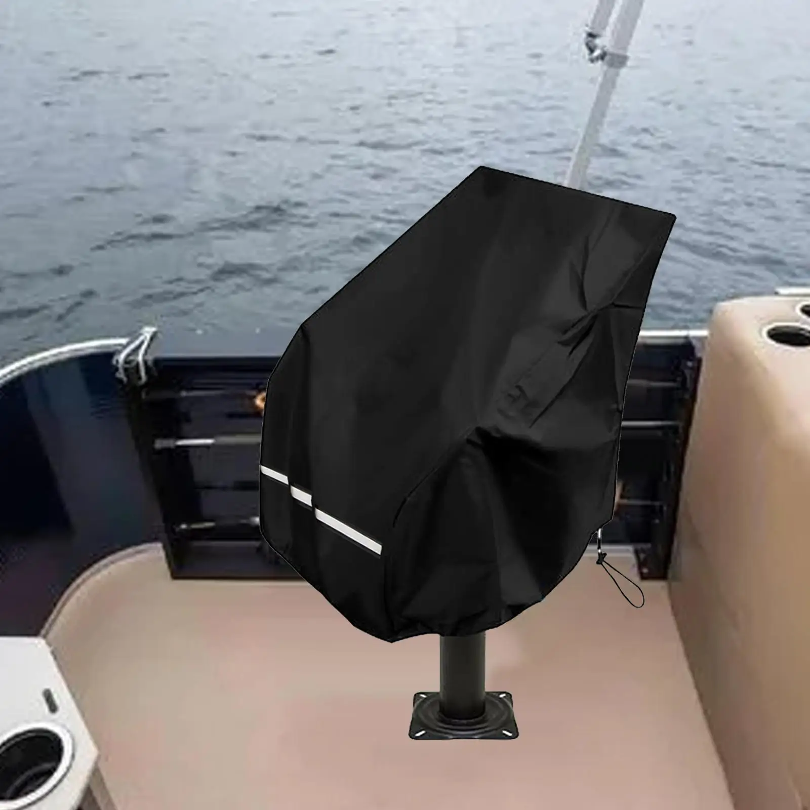 

Boat Seat Cover Easy Installation Furniture Protection Snug Fit Folding Yacht Seat Cover for Ship Fishing Outdoor Indoor