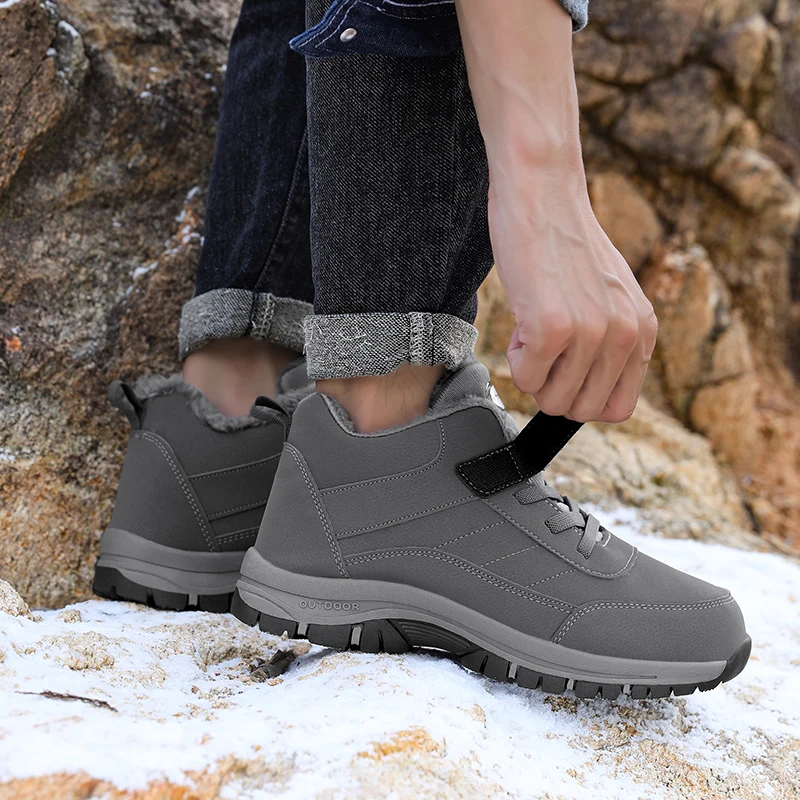 أحذية رياضية رجالية مقاومة للماء وغير قابلة للانزلاق، أحذية تنس للرجال، شباشب شتوية دافئة