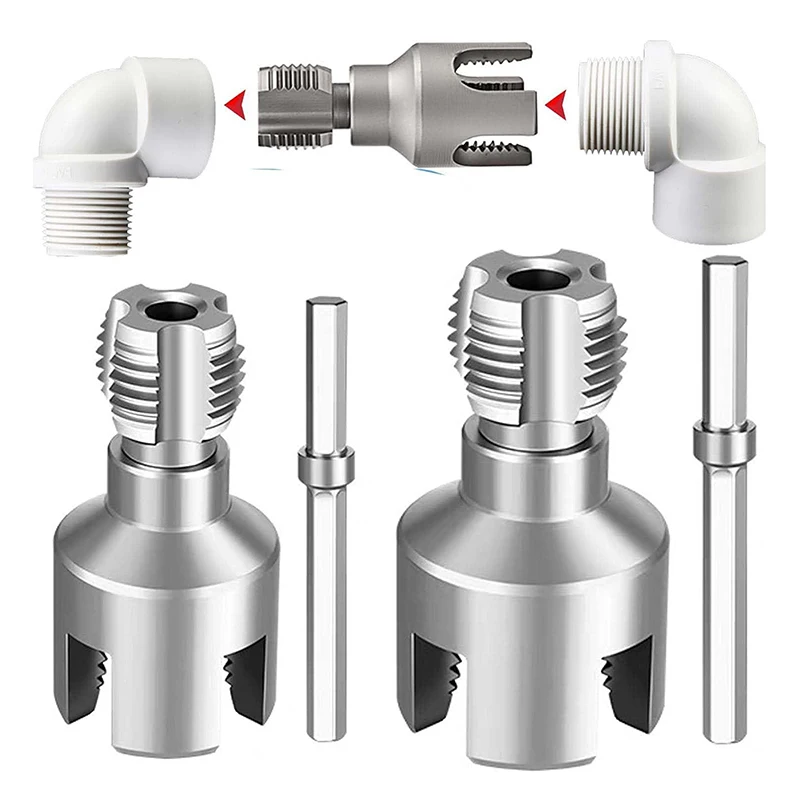 .Electric Drill Compatible Pvc Pipe Threader Kit DN15 DN20 Pipe Pvc Pipe Thread Cutting Tool Pprppe Pipe Thread Cutting Tool.