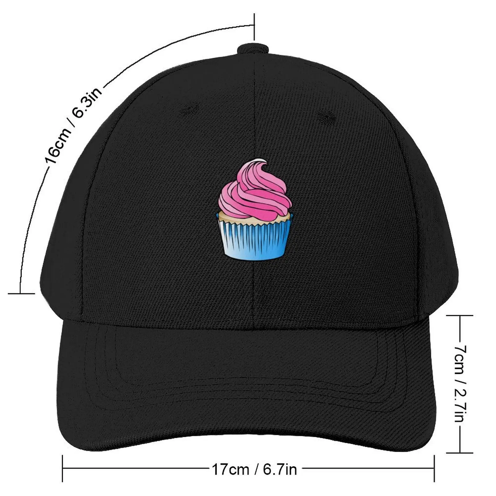 Cupcake on hats and caps Baseball Cap Ball Cap Big Size Hat Designer Hat Girl'S Hats Men's