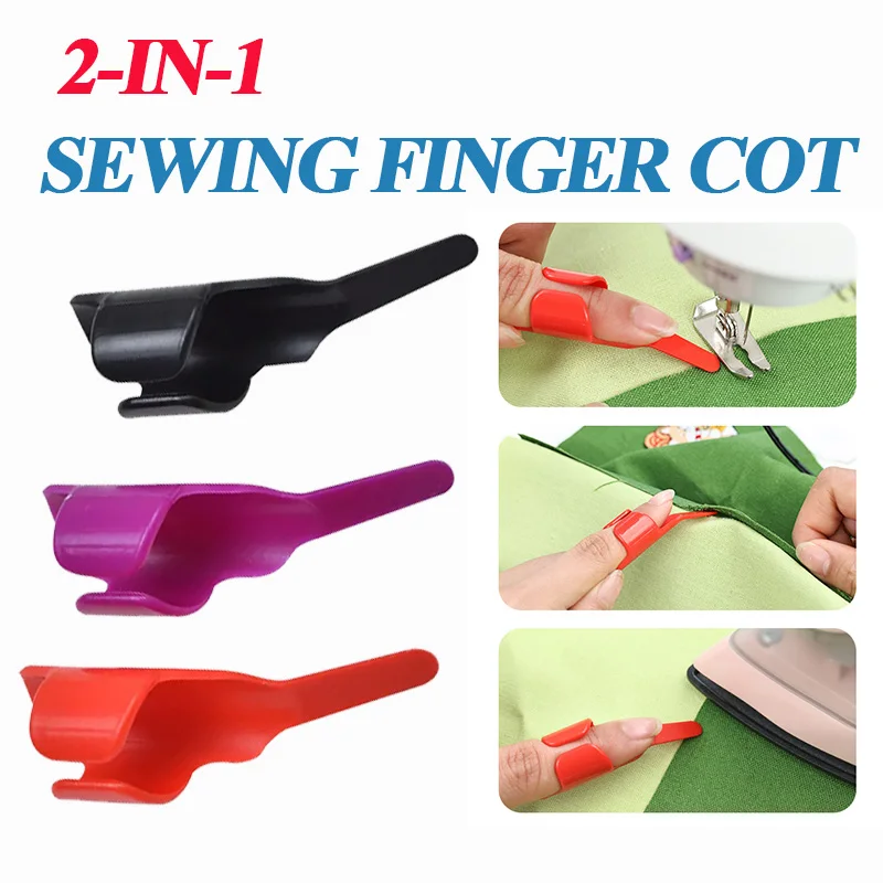 2-in-1 Sewing Finger Cot and Thread Controller, Ideal DIY Quilting Tool for Protection and Convenience Sewing Finger Pusher
