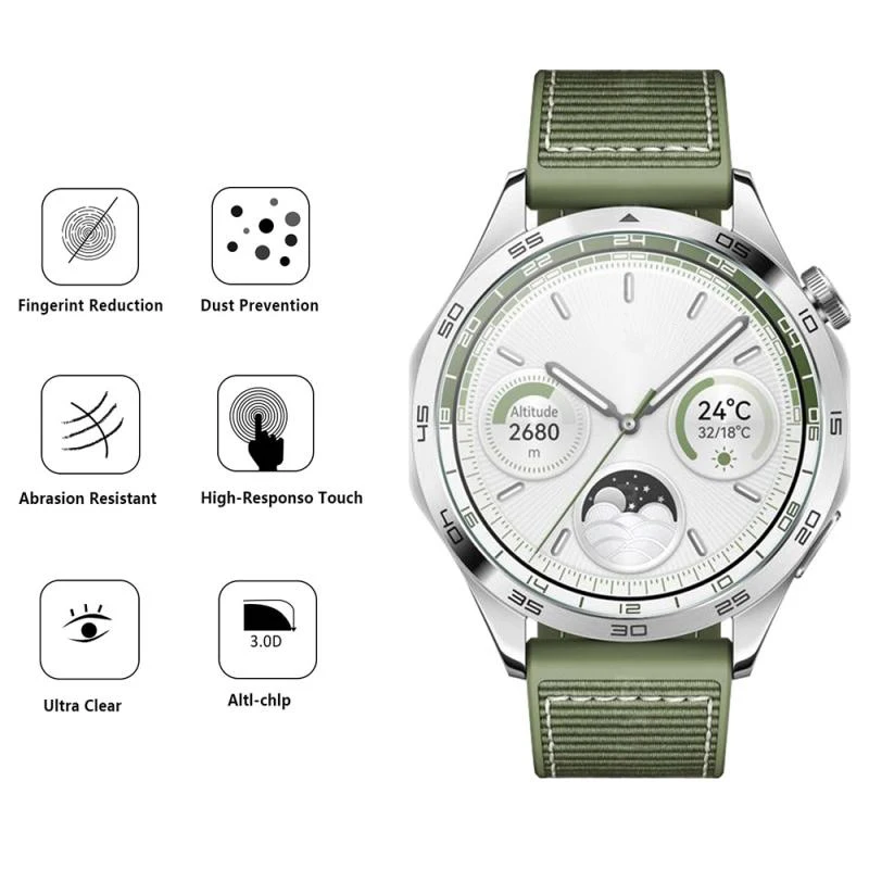 1-5 Stück Panzerglas für Huawei Watch GT4/5/6/7/GT6Pro 46mm 41mm Schnellmontage Displayschutz für Huawei GT5Pro 46/42mm – Detail 4