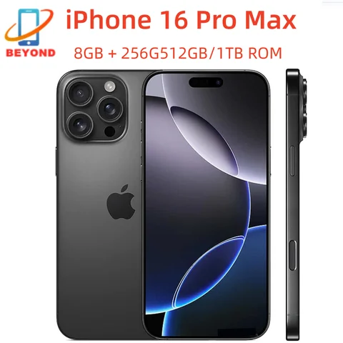 Original iPhone 16 Pro Max 6.9" Genuine Physical SIM/eSIM Genuine XDR OLED Face ID NFC A18Pro 8GB 256/512GB/1TB 5G Mobile Phone