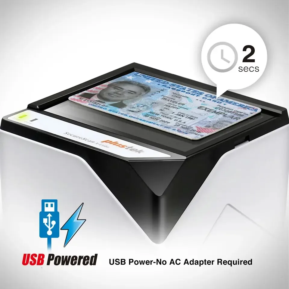 Plustek X-Cube Industrial Card Reader for Passport ID Card OCR SDK Provide Scanner Driver License Terminal Kiosk ICAO DOC 9303