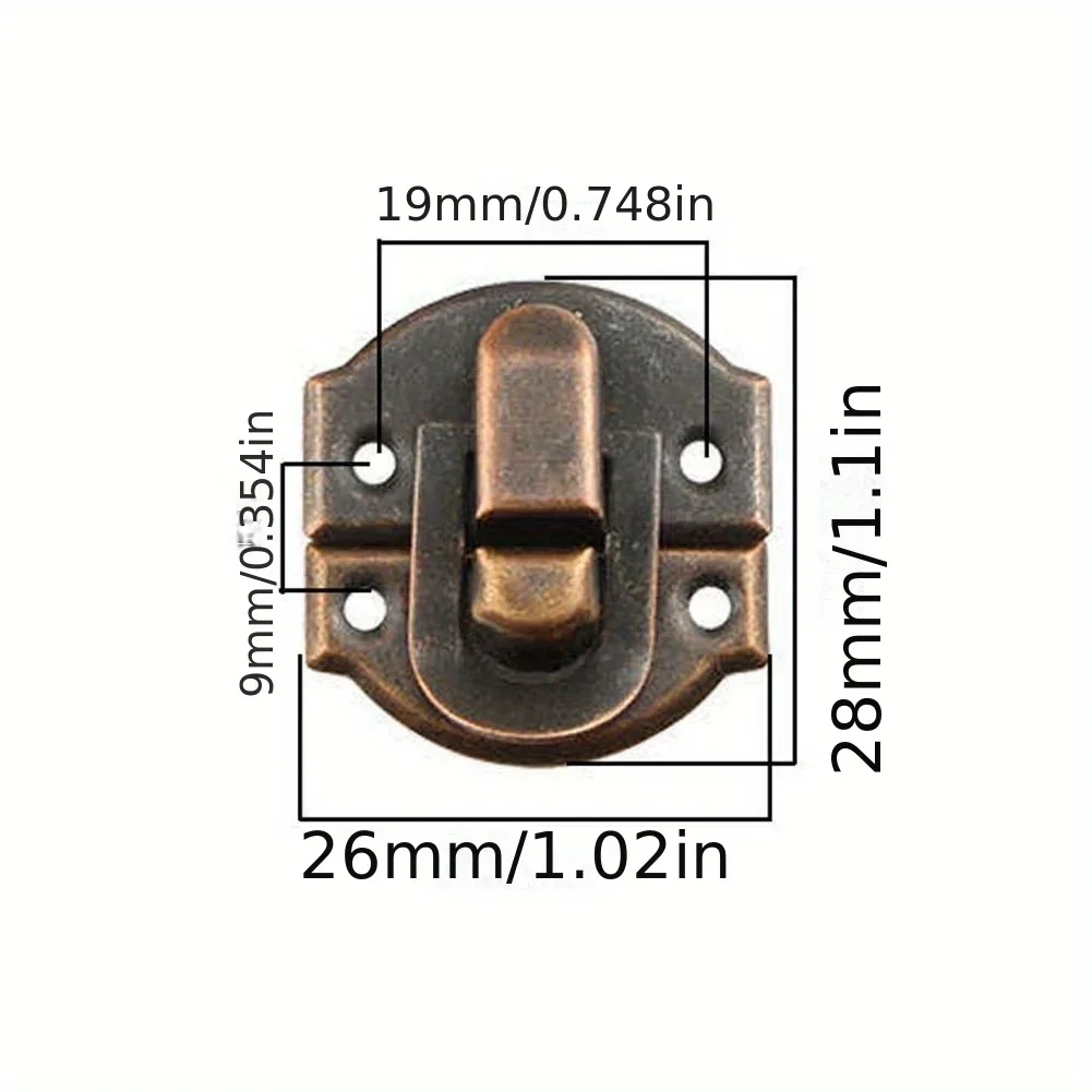 5-pack, small yuan treasure box buckle, jewelry box buckle small buckle