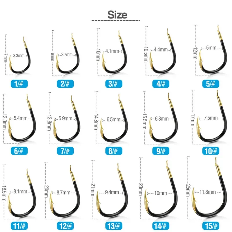 20 pcs Fishing Hook Single Fishhook Fishing Accessories Supplies Lures Carp Fishing Tackle Barbed Colored Tungsten Alloy image 3