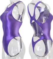 FATFANS  One Piece Leotard Women's Oil Glossy High Fork T-String Bodysuit Solid Color Dead Pool Water Day Sexy Tight Swimsuit - Image 5