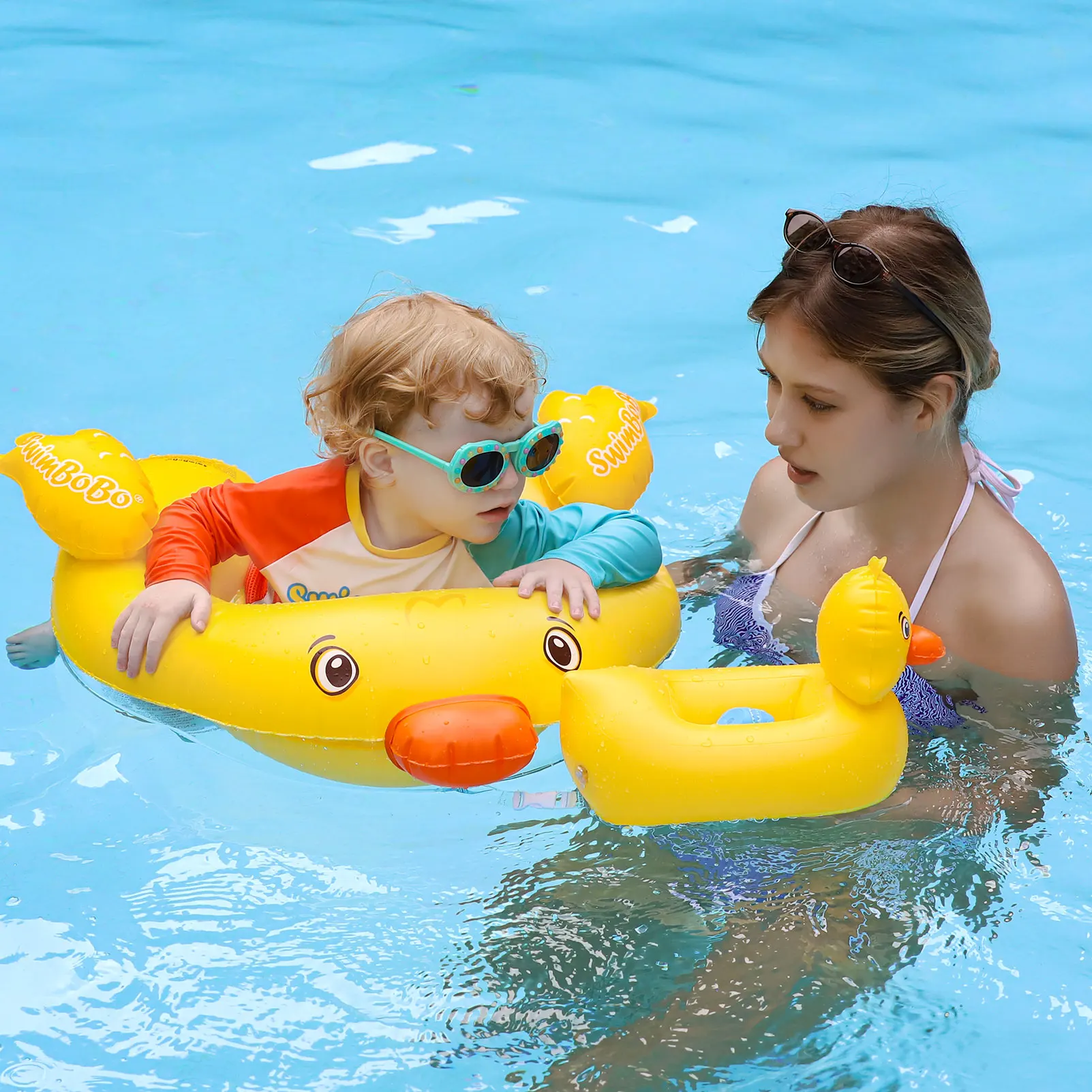 

Swimbobo, новые обновления, желтая утка, безопасное сиденье, карман, детский надувной поплавок для плавания, плавающее детское кольцо, круг, летние игрушки