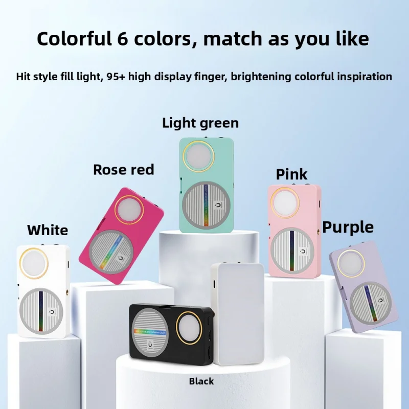 

Portable Magnetic Led Handheld Fill Light For Cell Phone Photo Shooting Video Double-Sided Fill Lights Beauty Rechargeable Lamp