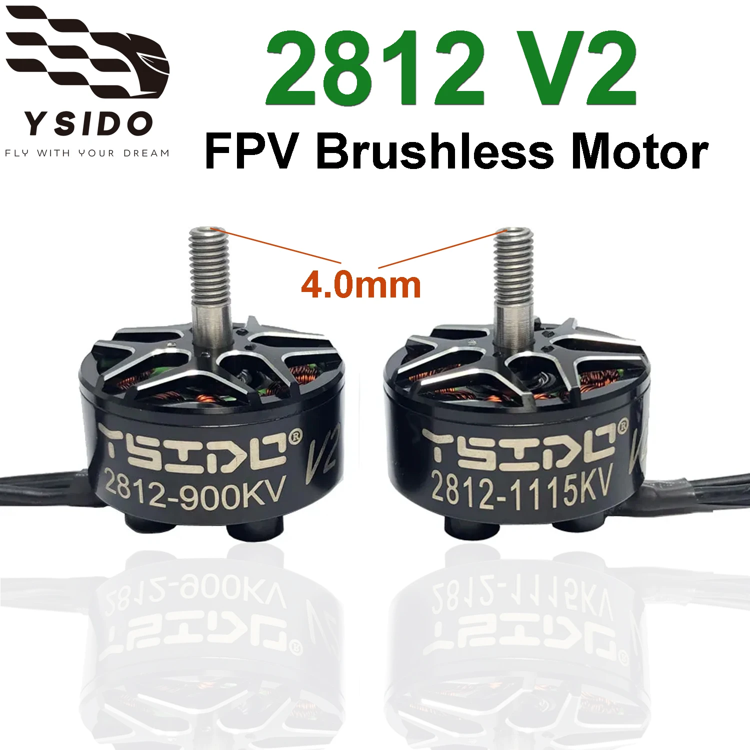 

4 шт. бесщеточных двигателей YSIDO 2812 V2 900KV/1115KV 2-6S для FPV-мультироторов Mark4 APEX 7, 8, 9 дюймов, для гоночных дронов дальнего радиуса действия, запчасть для DIY-сборки