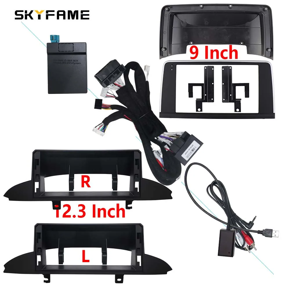 SKYFAME 9/12.3 Inch Car Frame Fascia Adapter Canbus Box Android Radio Dash Fitting Panel Kit For BMW 3 Series F30 F31 F34 F35