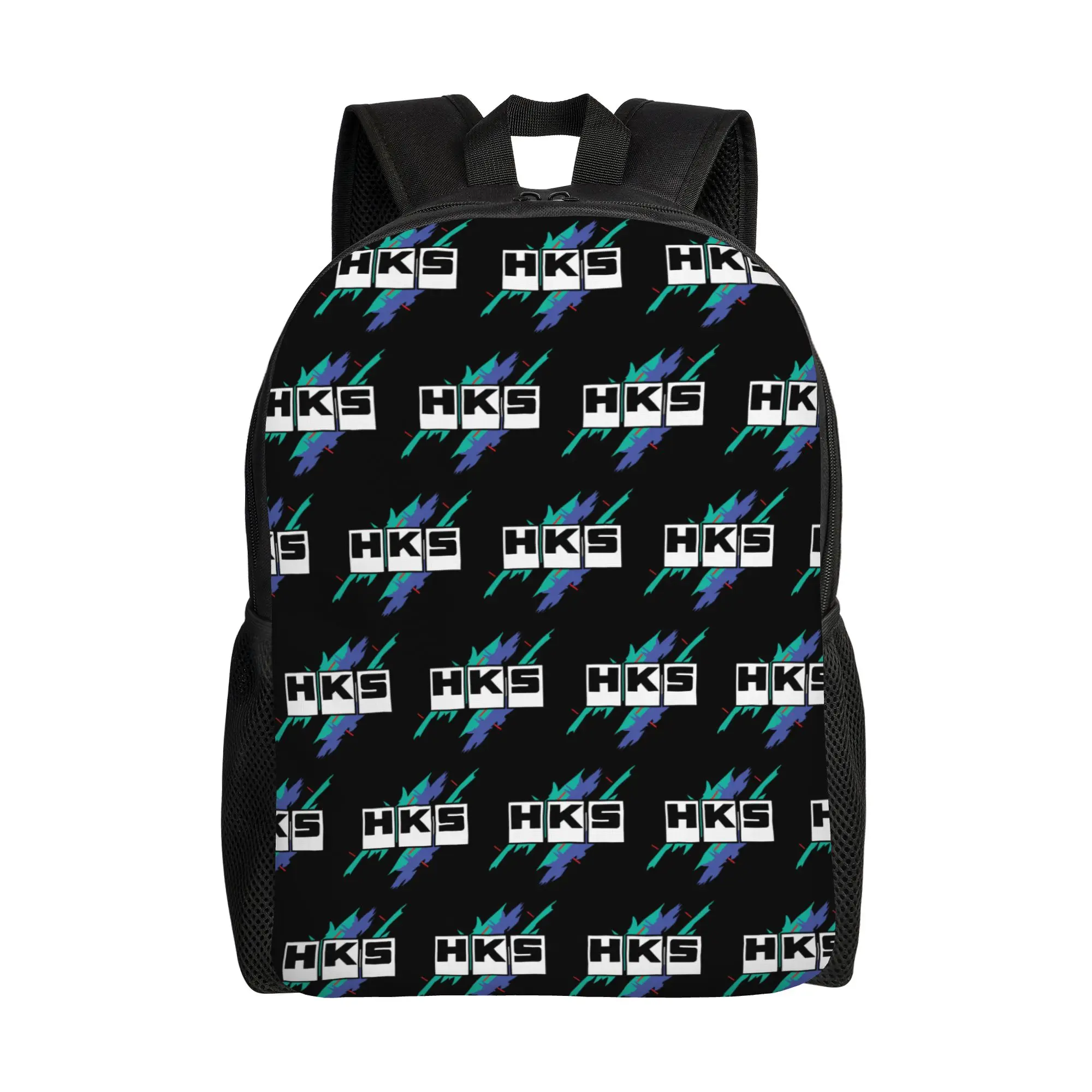 Custom H-HKSES Motor Race Rally Power Travel Backpack Men Women School Laptop Bookbag  College Student Daypack Bags