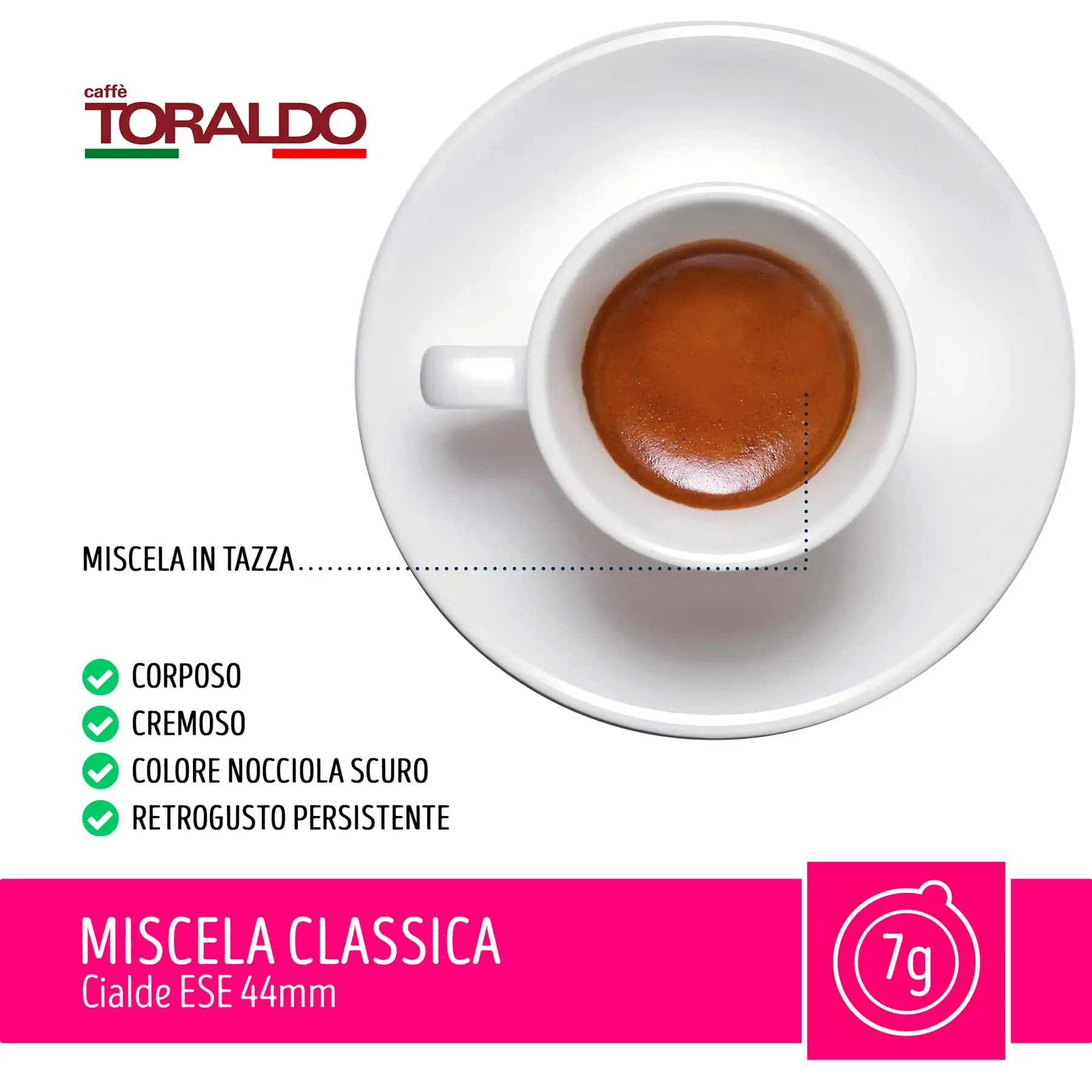 Toraldo 44mm Coffee-Ese Wafers - 100 Pack - usage example