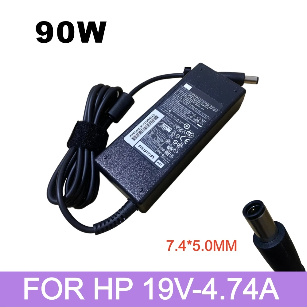 Adaptador de fuente de alimentación para ordenador portátil, 90W, 19V, 4,74a, 7,4x5,0mm, para HP 22-c0073w 22-df0003w All-in-One Desktop 609940-001 Elitebook 6930p