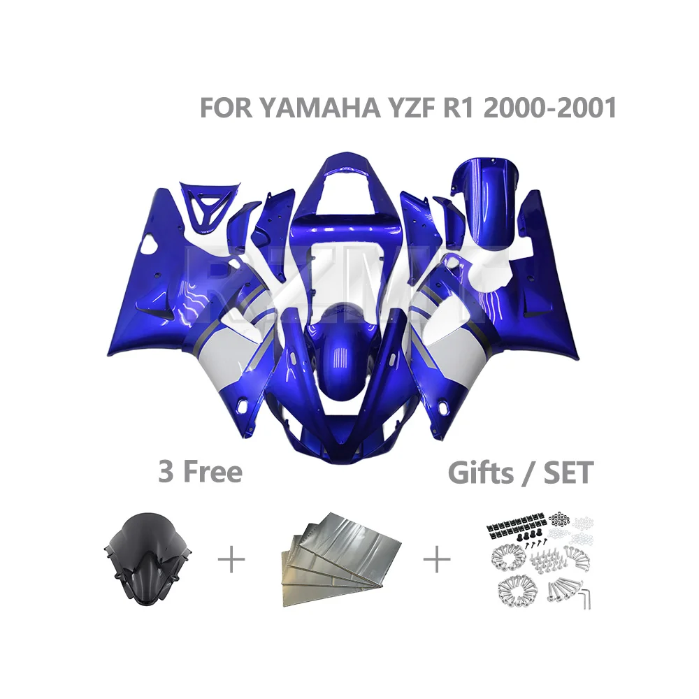 

Инъекционный обтекатель, комплект кузова мотоцикла для YAMAHA YZF R1 2000-2001, полный комплект обтекателя из АБС-пластика, аксессуары Y1001-109a