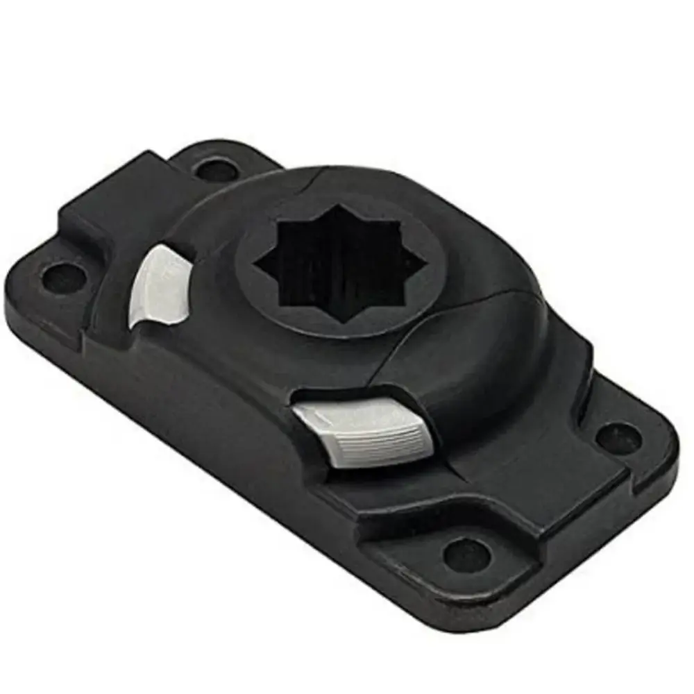 New Black Kayak Rod Holder Base Secure ABS Rod Holder Mount Base Fishing Acessories Versatile Rectangular Mount Base