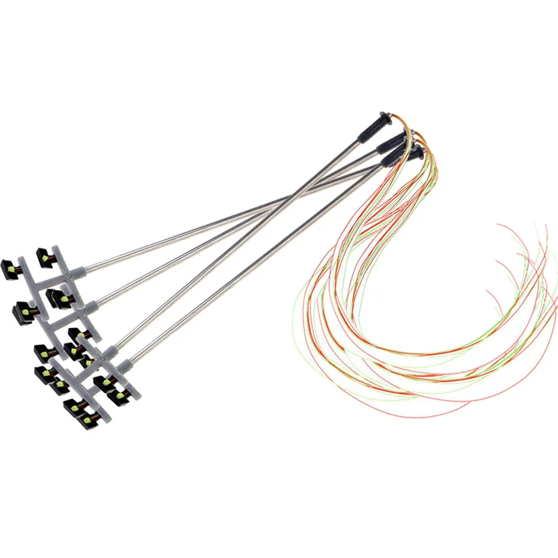 A04F-12 PCS HO Scale Model Lighting Tower,Tower Lights Model Lights Layout Lamppost For Train/Garden/Playground/Stadium
