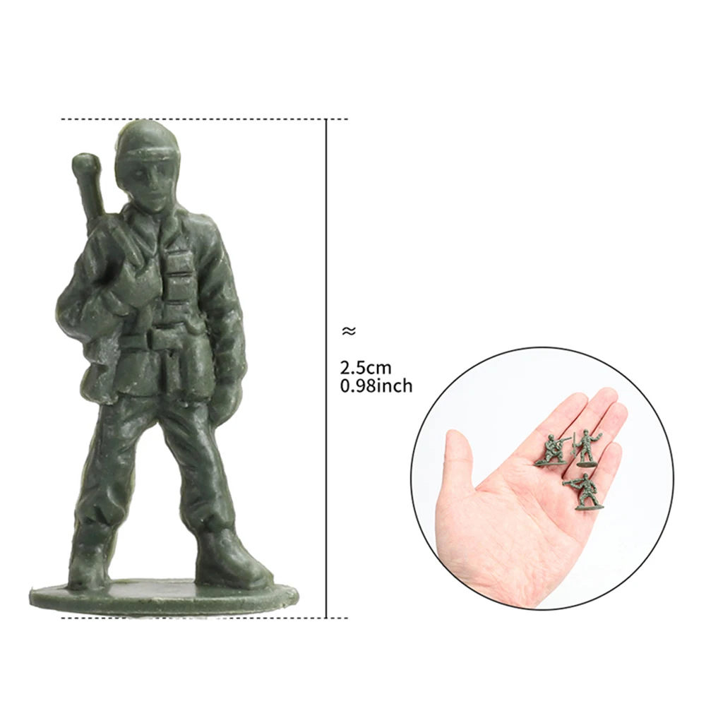 Viikondo-figura de ação plástica clássica, brinquedo dos homens do exército, 1: 72, 2.5cm, soldado, clássico, verde vs Tan, wii, militar, sandbox, cena de guerra, 100 pcs