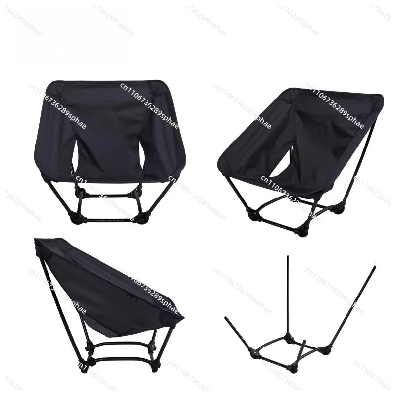 Hiking, Camping Moon Chair Lightweight Ground Chair Ultra Light Outdoor Folding Four-legged Chair