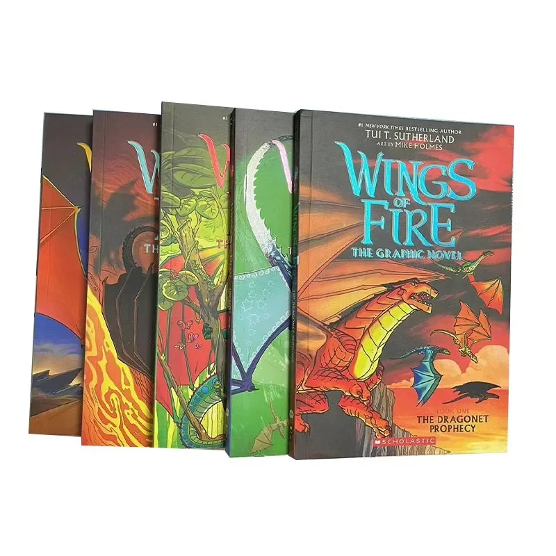 

5 Books/set New Wings of Fire Children's Adventure Story Science Fiction Learning Reading Gift in English