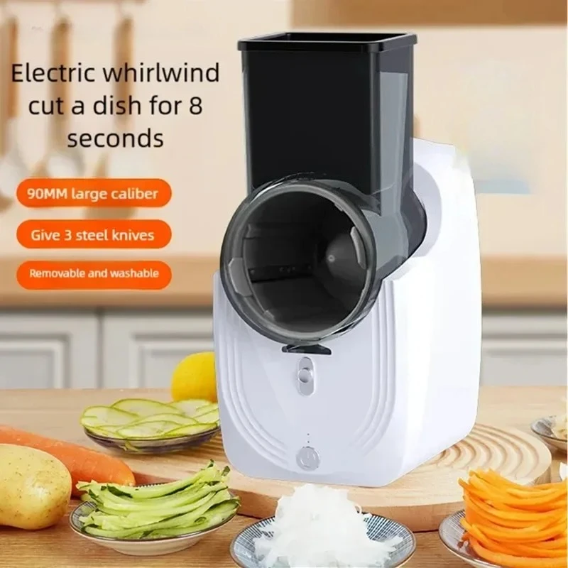 Nueva máquina rebanadora de verduras multifunción, cortador eléctrico de verduras para el hogar, rebanador de verduras, trituradora automática