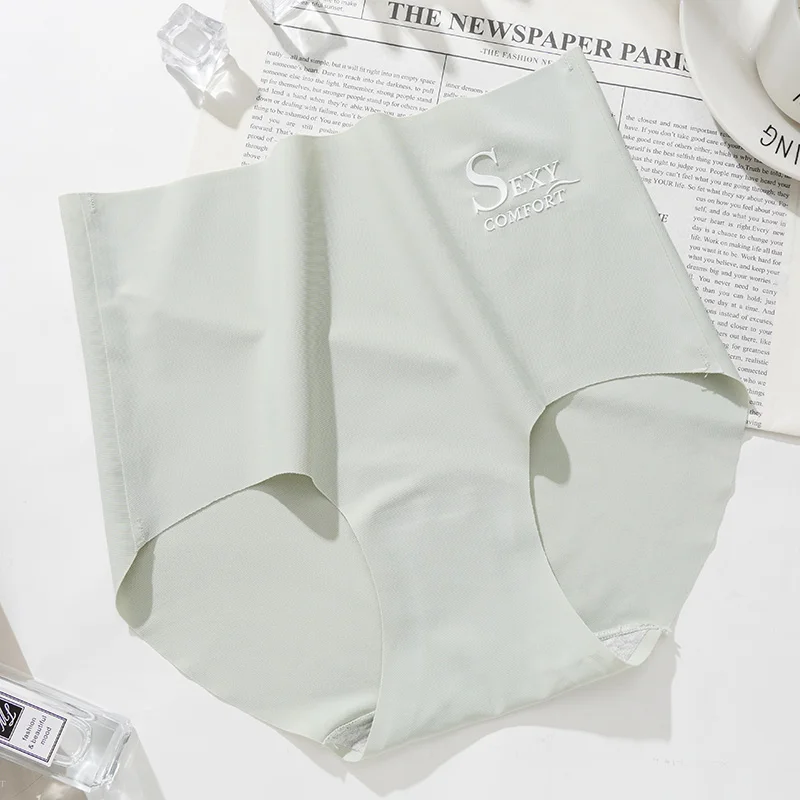 High Waist Panties Women Ice Silk Seamless Underwear Invisible Hip Lift Briefs Girls Underpants Female Sexy Lingeries