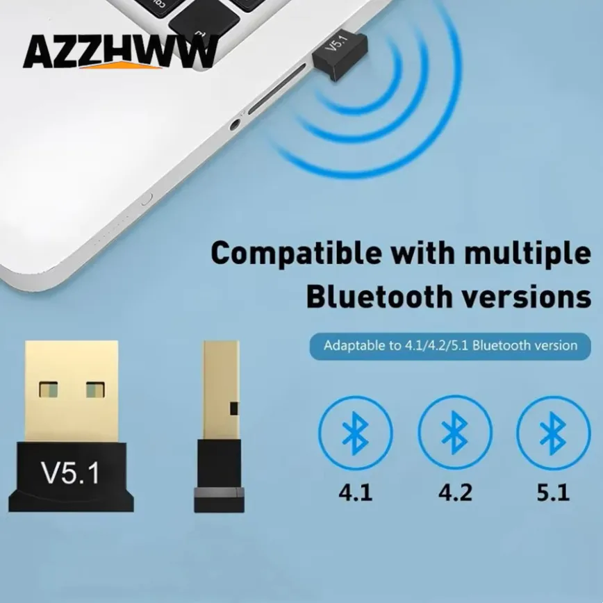 ワイヤレスUSB Bluetoothドングルアダプター USB Bluetooth 5.4/5.3/5.1/5.0 オーディオレシーバー トランスミッター PC/ラップトップ/Bluetoothスピーカー用