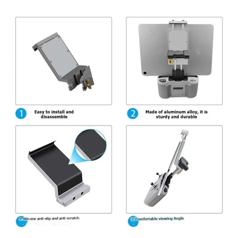 AB25-Drone Remote Control Mount Bracket Aluminum Tablet Phone Holder For DJI Mini2 Air2 Air2s Air3 Mavic3 Lito1 Flip Accessories