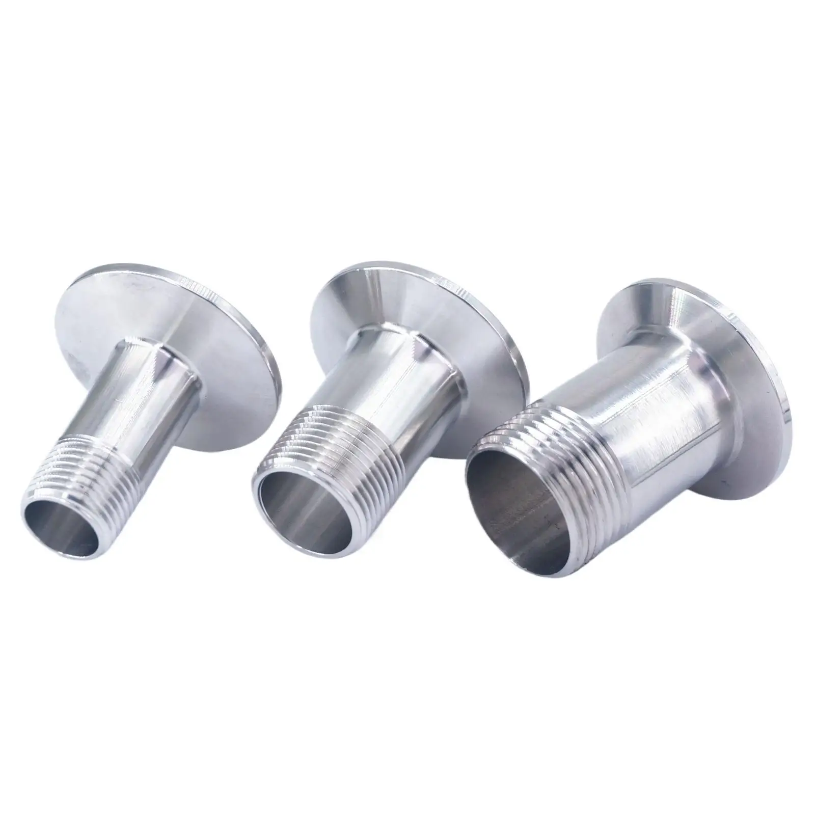 

Food Grade 1/2" 3/4" 1" NPT Male x Ferrule O/D 50.5mm Tri Clamp 1.5" 304 Stainless Steel Sanitary Fitting Home Brew Beer