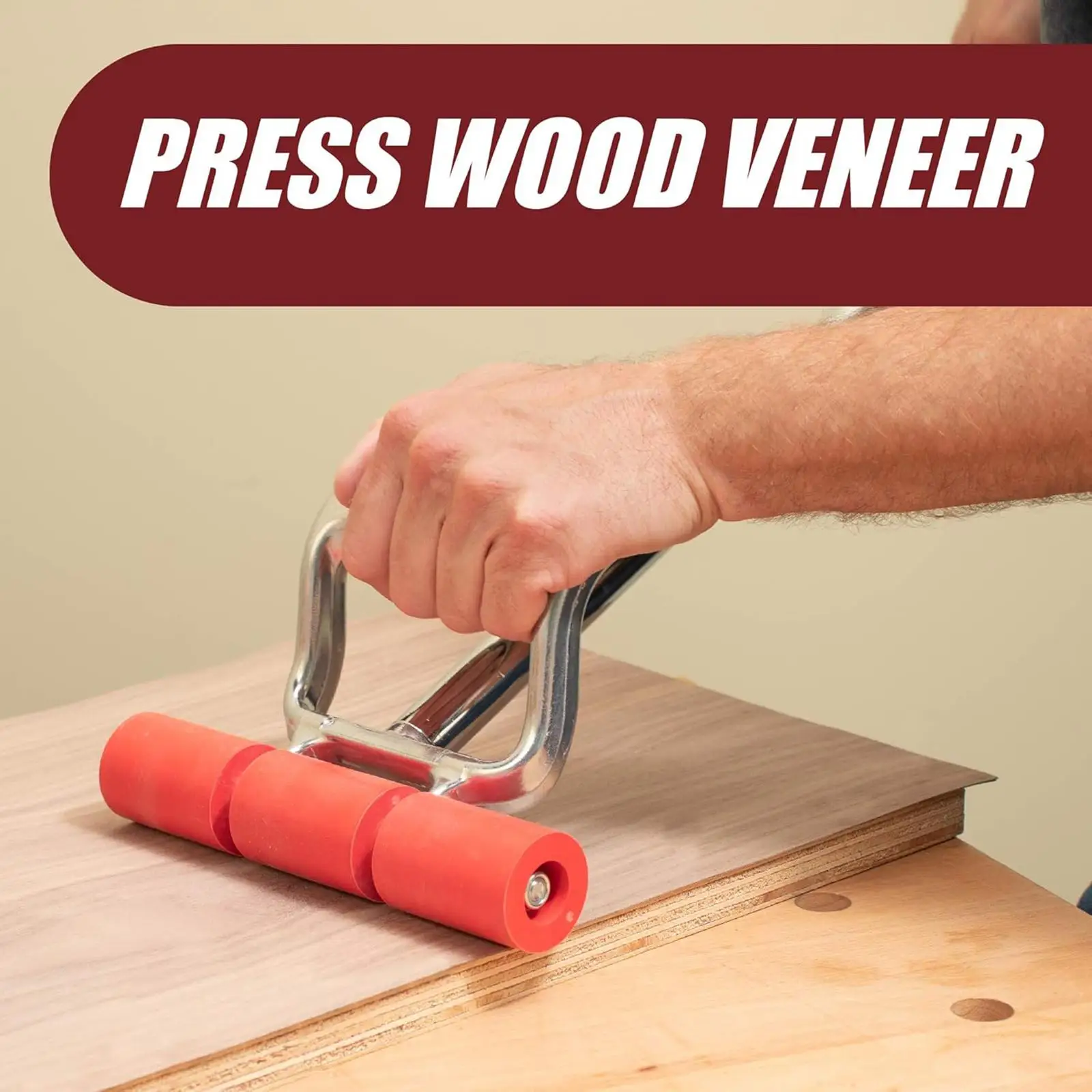 Telescoping Wallpaper Roller Extension Handle Press Tool for Vinyl Floor Coverings and Narrow Space Work