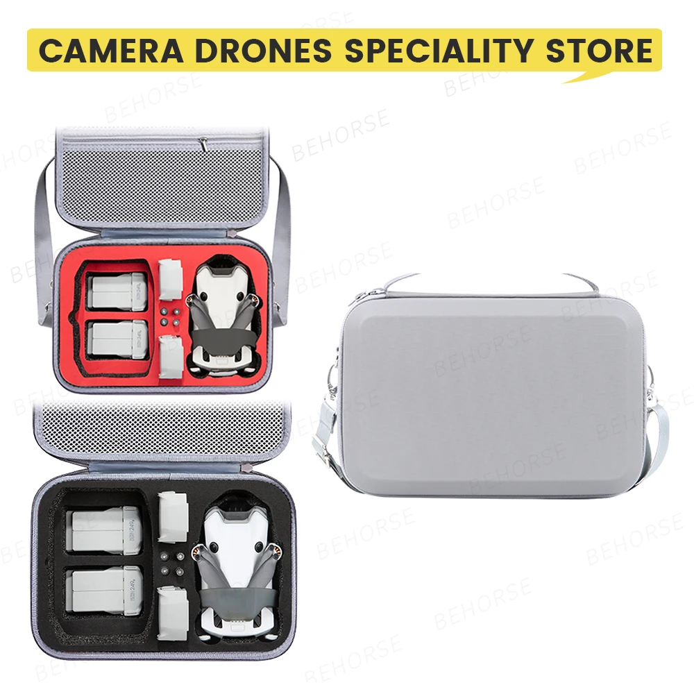 Borsa portaoggetti portatile Mini 4 Pro RC 2/RC N2 Custodia da trasporto Borsa a tracolla rigida in PU per accessori drone DJI Mini 4