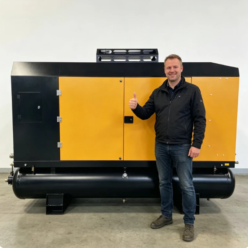 Portable Air Compressor Industrial High Pressure Diesel Screw Air Compressor Heavy Duty Mobile Towable For Blasting