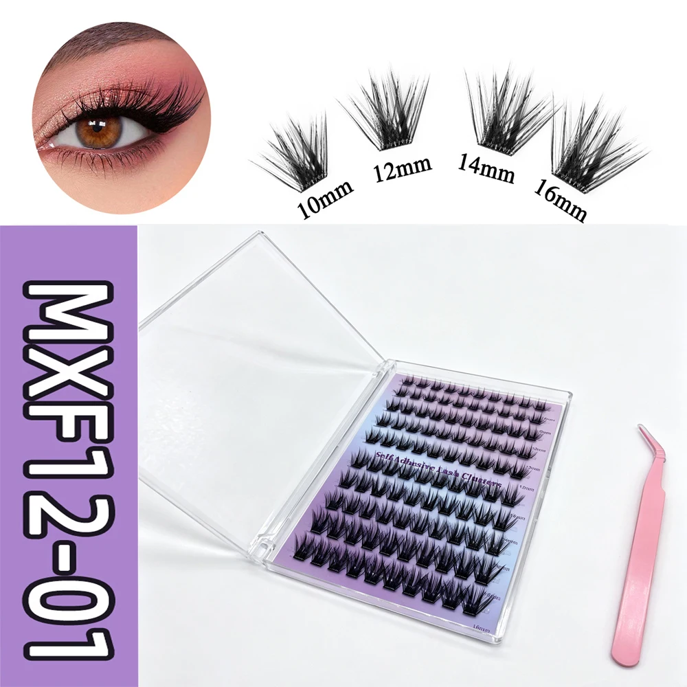 Eyelash Extension No 11 - 100 пучков самоклеящихся накладных ресниц без