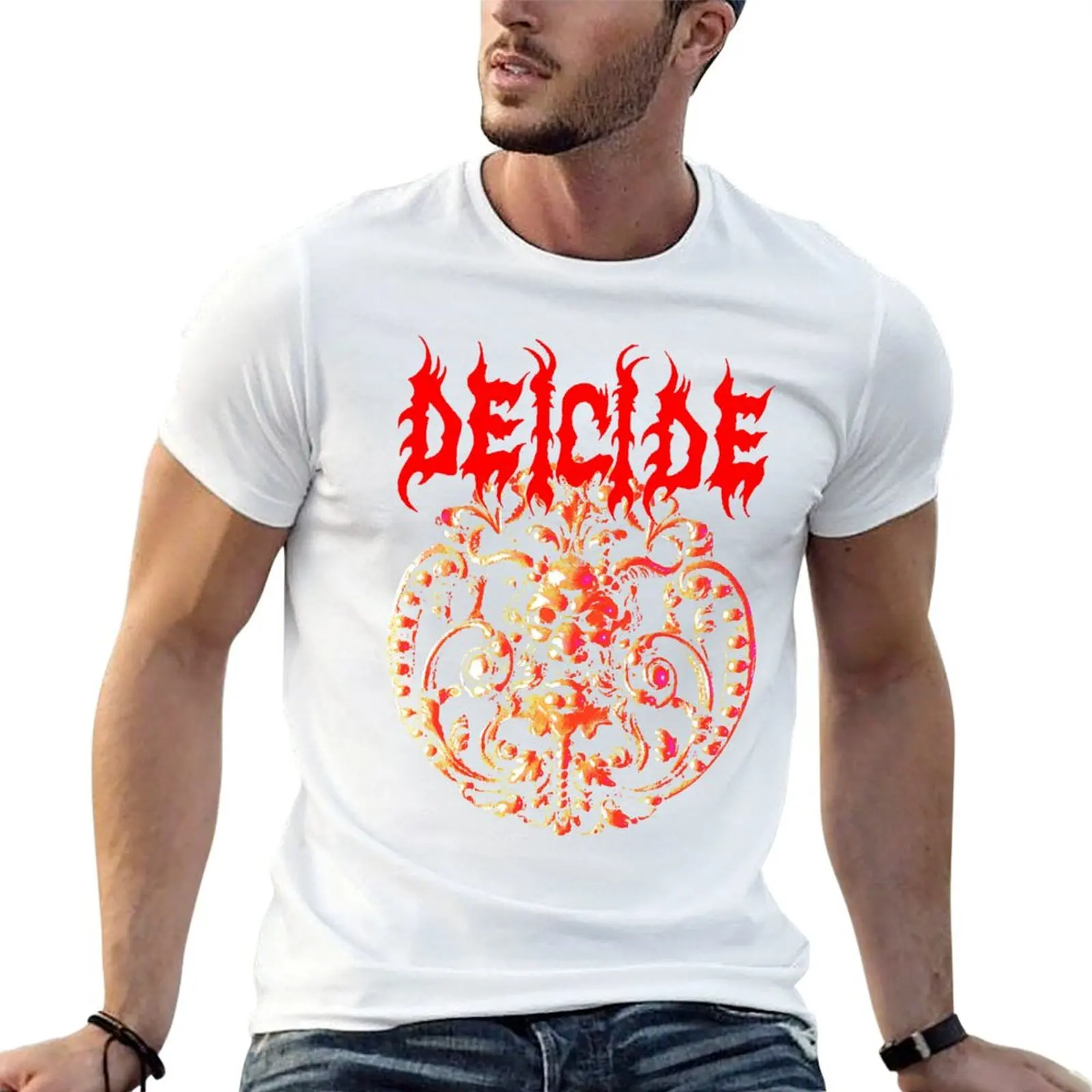 Deicide Classic Debut T-Shirt Breathable Workout Short Sleeve Top