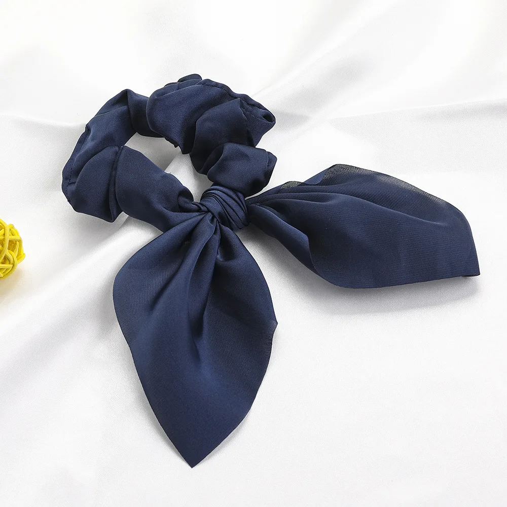 Leopard Bowknot Elastisches Haarband Frauen Einfarbig Scrunchie Mädchen Haargummi Pferdeschwanz Halter Stirnband Haar Seil Haar Zubehör – Detail 30