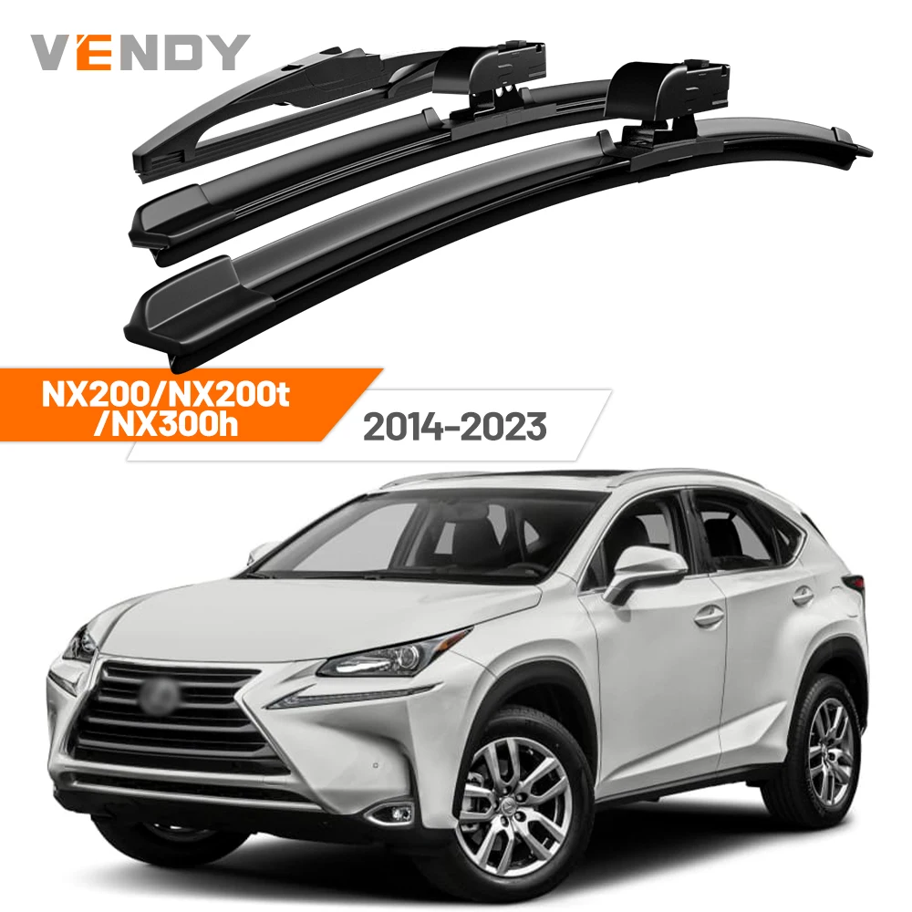 Für Lexus NX200 NX200t NX300h 2014-2023 2015 2016 2017 Vordere & Hintere Windschutzscheiben-Wischerblätter Scheibenwischer-Set Zubehör