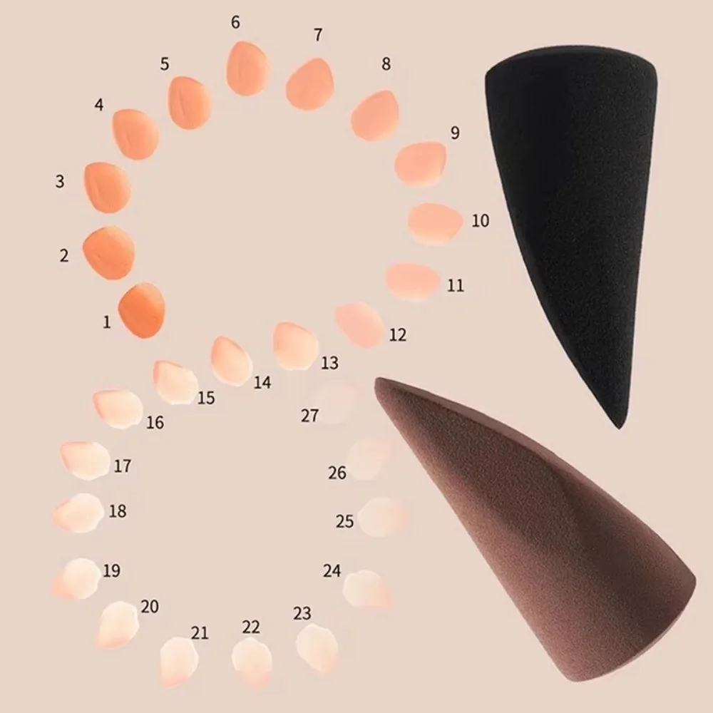 New Detailed Beauty Blending Sponge Brightening Fingertip Shaped Makeup Sponge Extra-Soft Washable Concealer Blender Under Eye