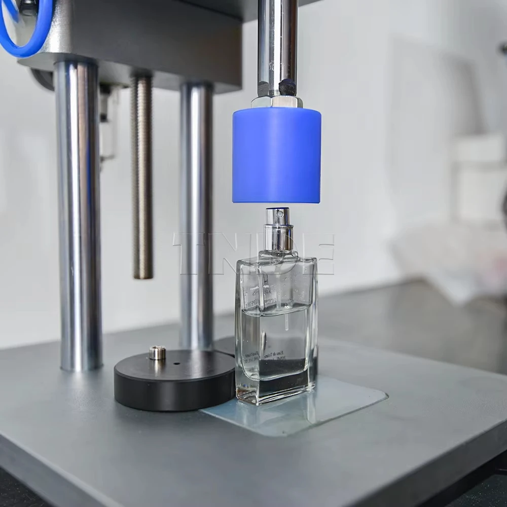 Semi-automatic pneumatic perfume bottle cap sealing machine essential oil bottle stopper and bottle cap pressing machine