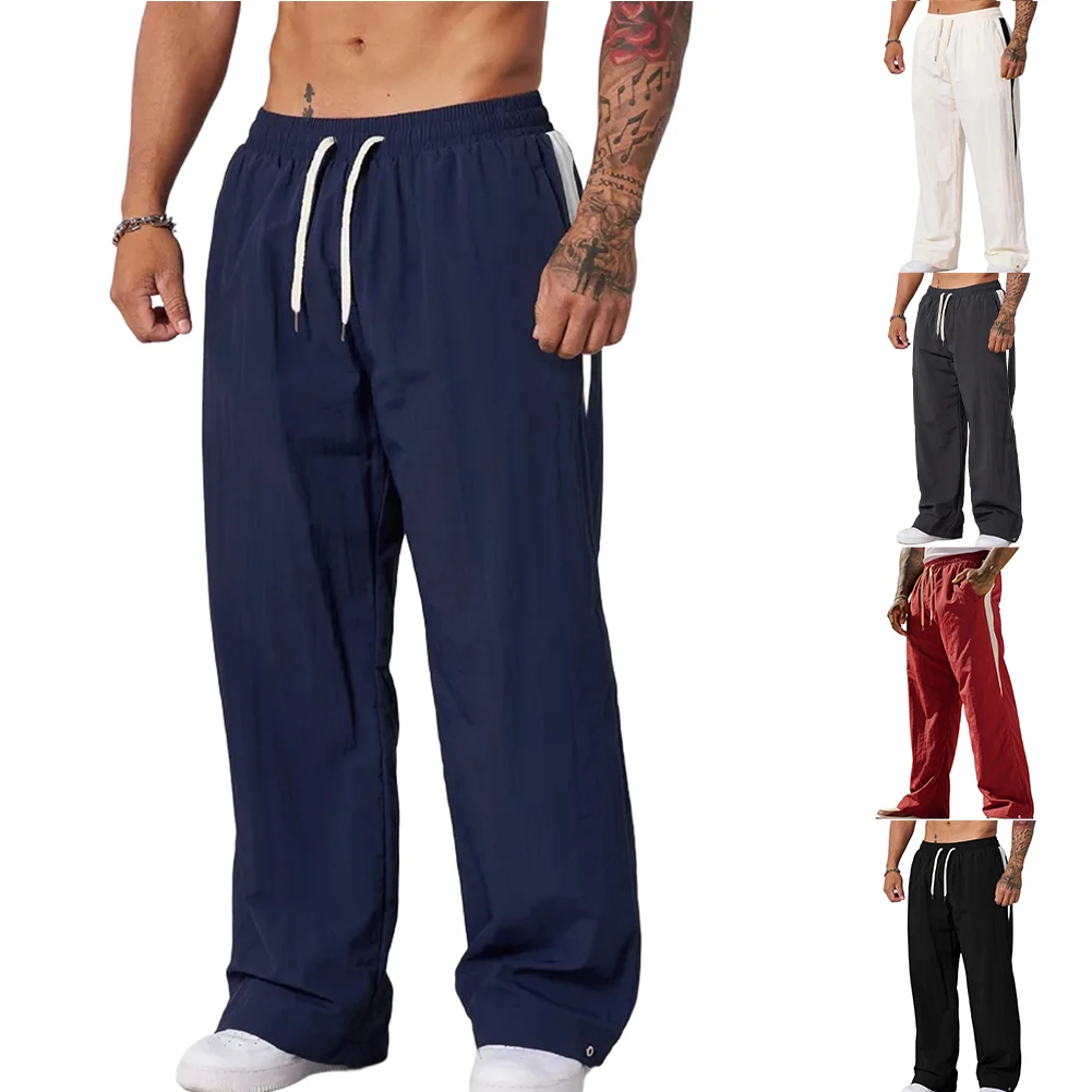 

Men For American Sports Pants Fitness Sweatpants Loose Wide-leg Casual Trousers