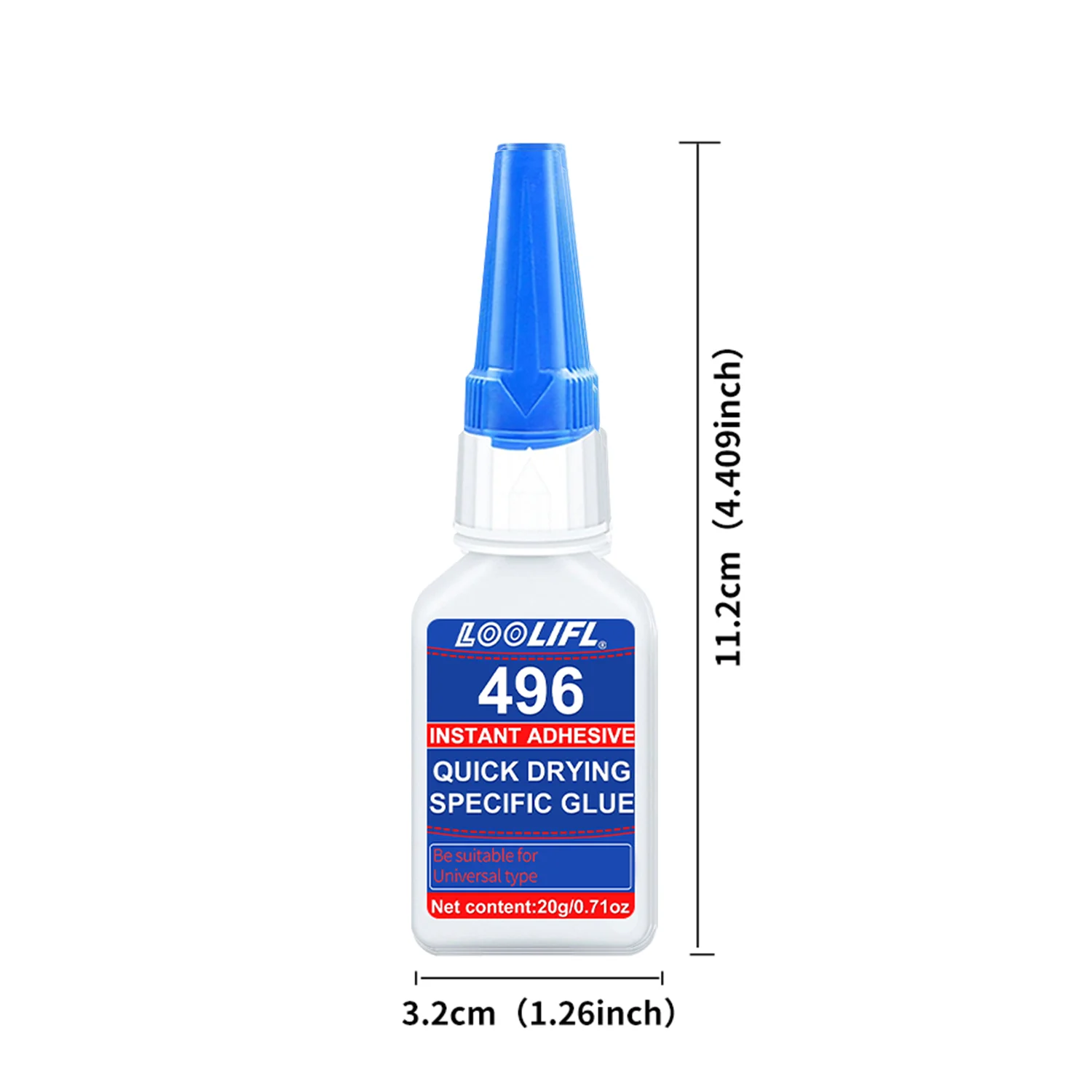 496 Mehrzweck-Superkleber, Cyanacrylat-Klebstoff, 20 g, sofortiger, schneller Klebstoff, für Gummi, Holz, Glas, stärkeres All-Bonding-Klebewerkzeug – Detail 8
