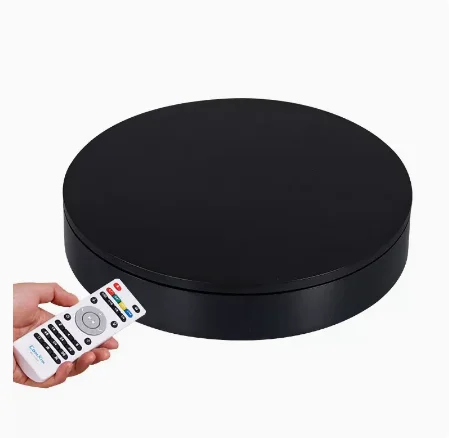 AC 100-240V Electric Turntable Photography Display Stand Remote Control Speed and Direction 32CM Diameter 24-72S/R Load 30KG