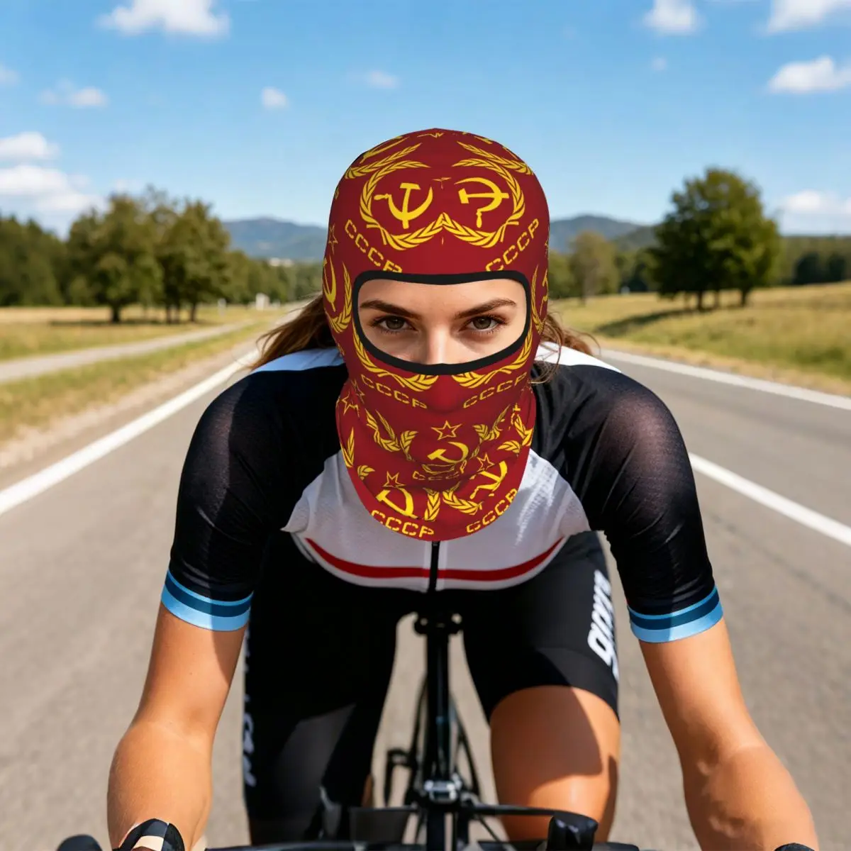 Russian USSR Soviet Union Hammer And Sickle CCCP Communist Balaclava Full Face Mask Sun Protection Neck Gaiter For Motorcycle