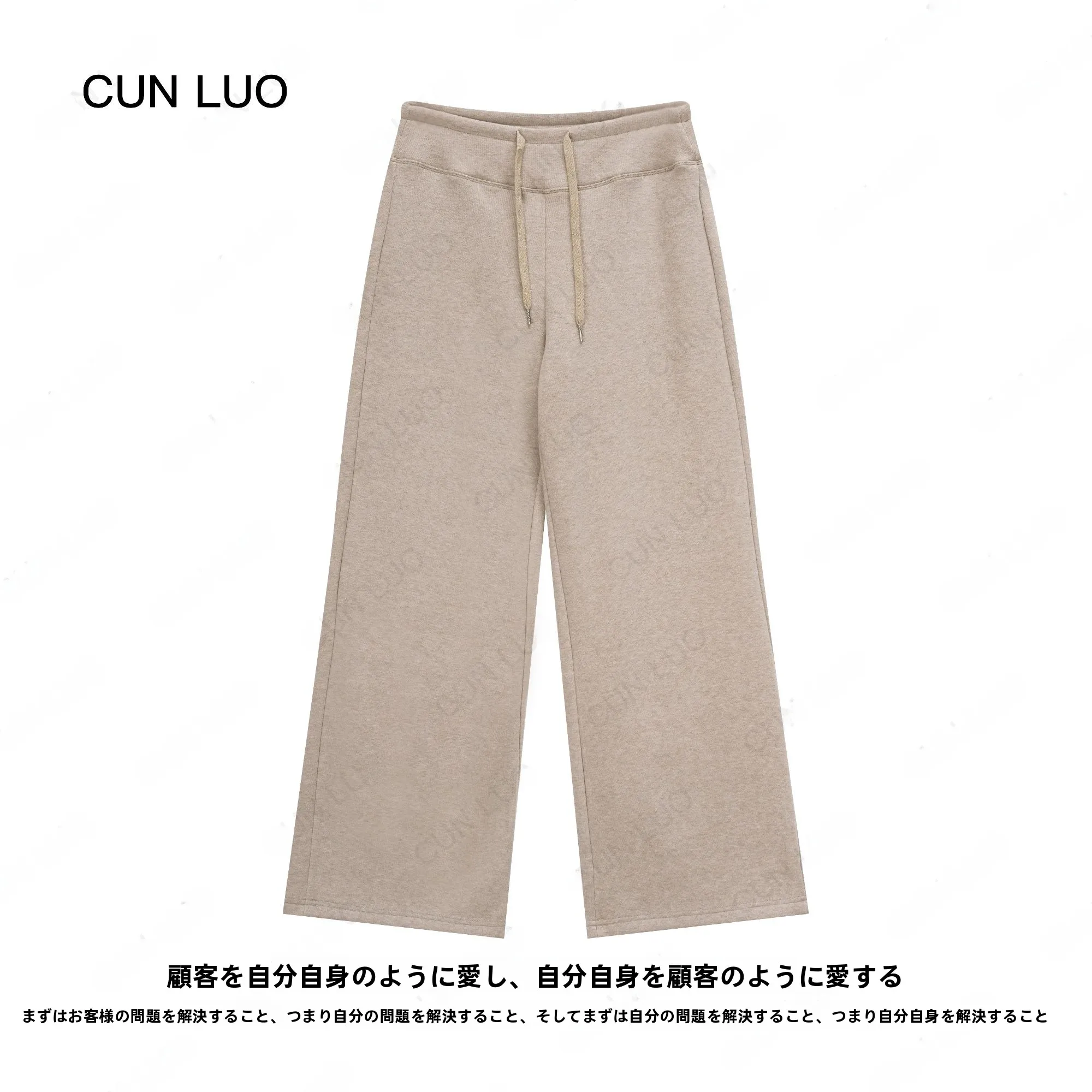 

Faionable Thiened, теплые повседневные брюки с высокой талией, осень-зима, новые брюки из смеси хлопка с прямыми штанинами C552