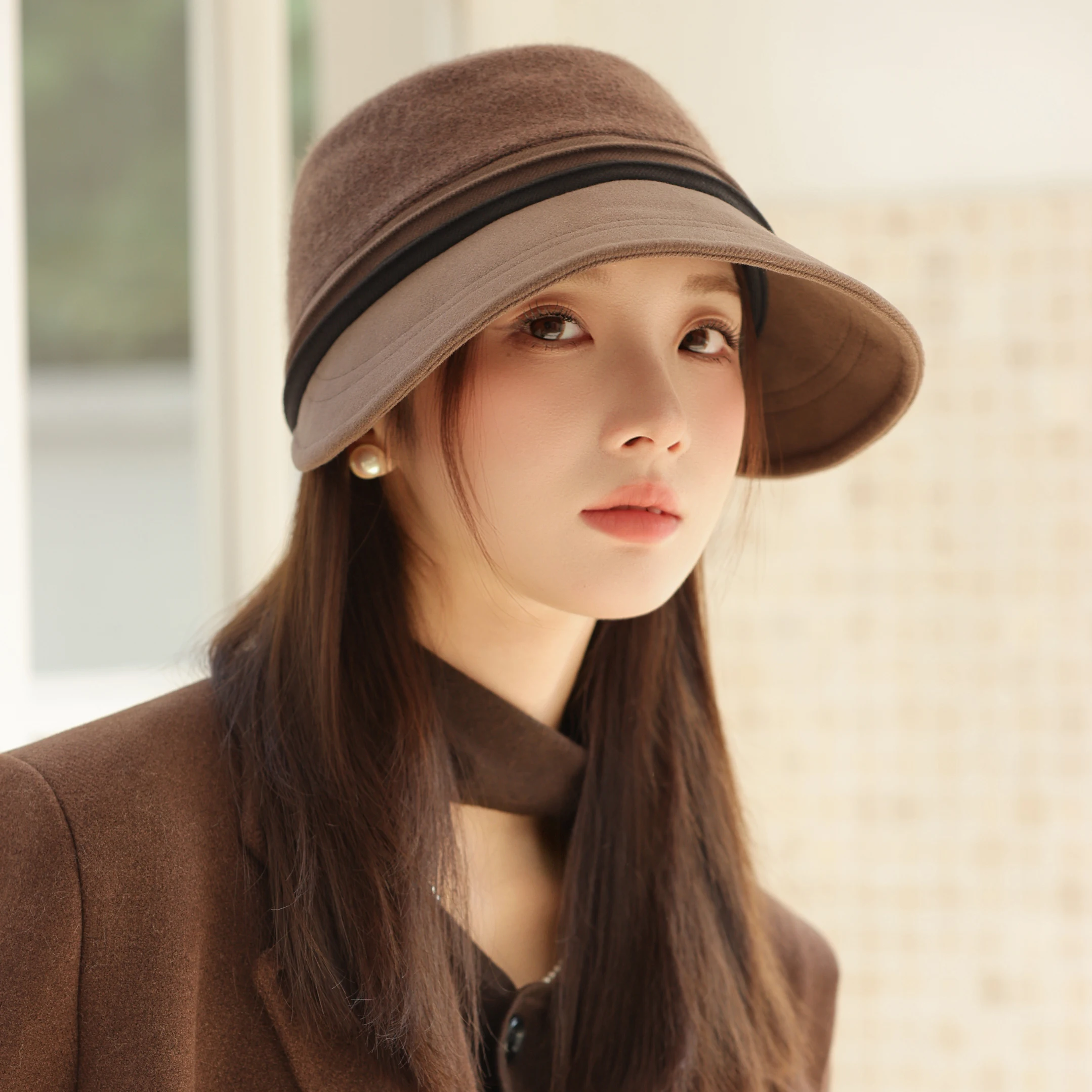 HT5016 Eimer Hut Hohe Qualität Herbst Winter Wolle Hüte für Frauen Damen Packbare Breite Krempe Hut Weibliche Elegante Angeln Eimer Kappe – Detail 11
