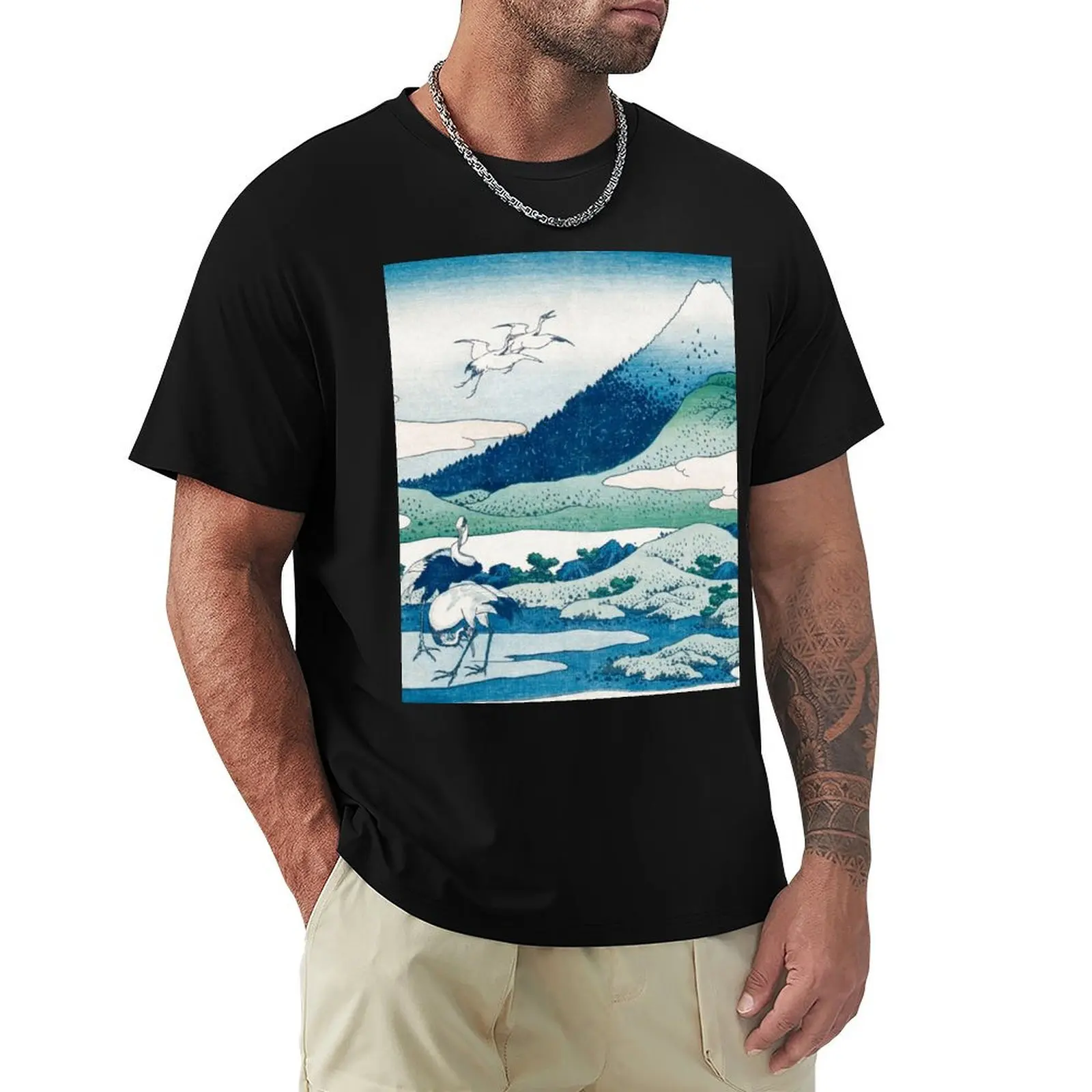 katsushika hokusai (1760-1849) vintage Japanese T-Shirt Work Casual Loose Fit T-Shirt