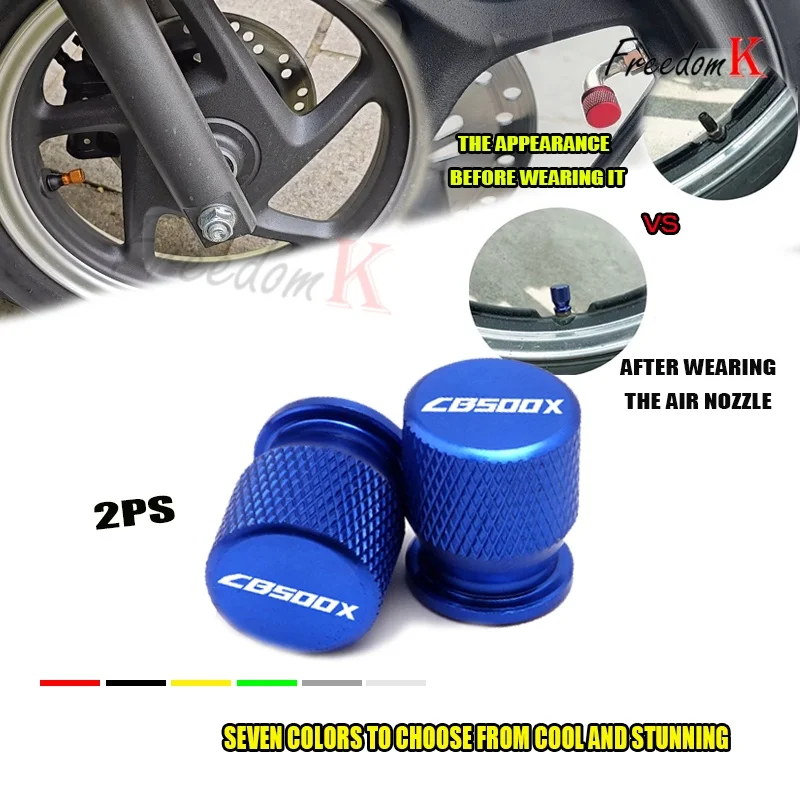 2PCS Motorcycle CNC Accessorie Wheel Tire Valve Stem Caps Airtight Cover For CB500X CB 500X 2013-2023 2019 2018 2017
