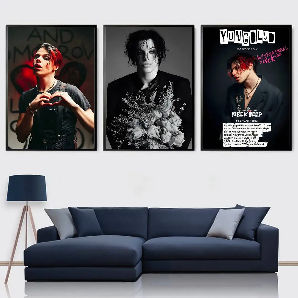 English Actor Singer Y-Yungblud Music Poster High Quality Dorm Living Room Aesthetic Wall Decoration Painting Stickers Gift