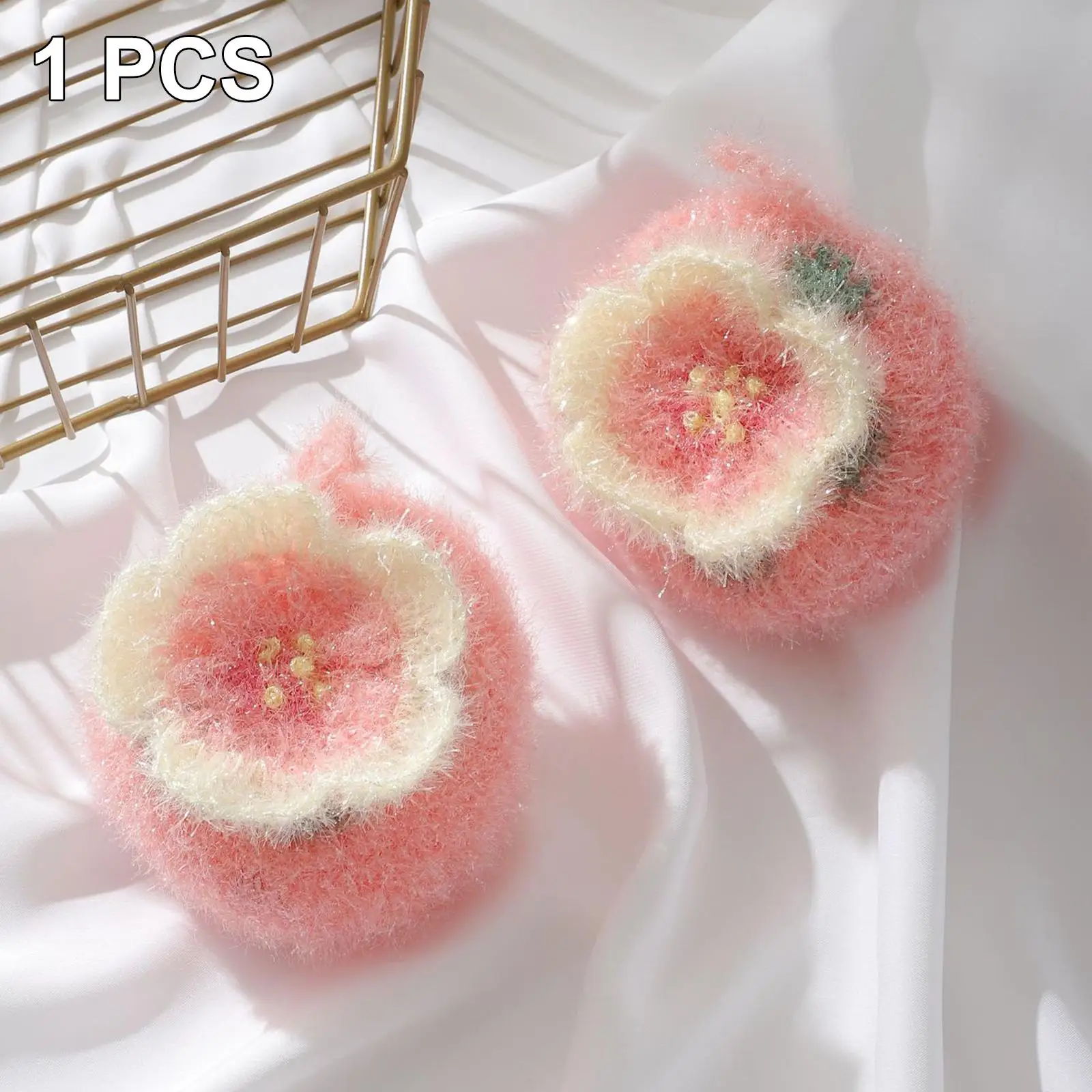 Sakura Shape Dish Cloth General Purpose Cleaning Dishcloth Heavy Duty Deep Cleaning Kitchen Cleaning Wiping Rags for Bathroom